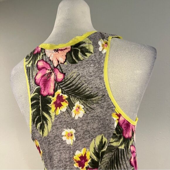 Vera Wang Tropical Floral print Sleeveless asymmetrical Dress Size extra small - Picture 9 of 15